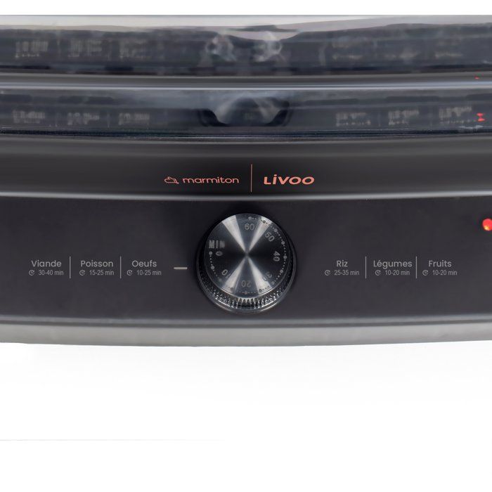 LIVOO x Marmiton Steamer - DOC300 - 1000-1200W - 3 Baskets - 12 L Total Capacity