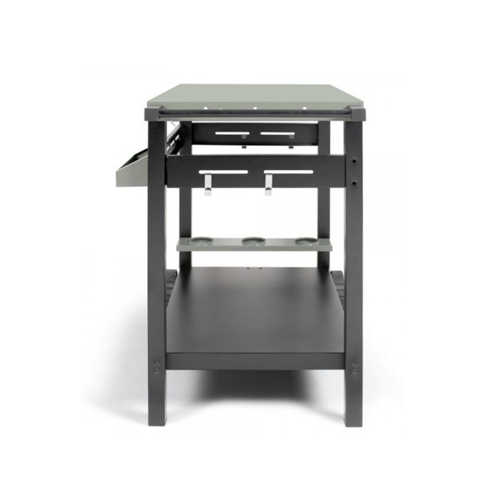 LIVOO Plancha Trolley GS167V - Green/ Black - 85 x 50 cm Top Shelf
