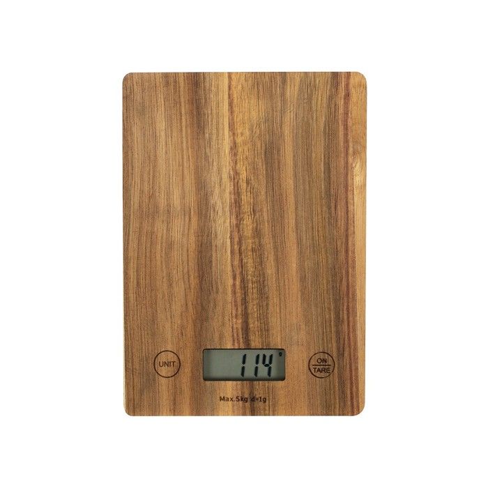 Livoo Electronic Kitchen Scale - DOM492 - 5 kg Capacity - Acacia Wood
