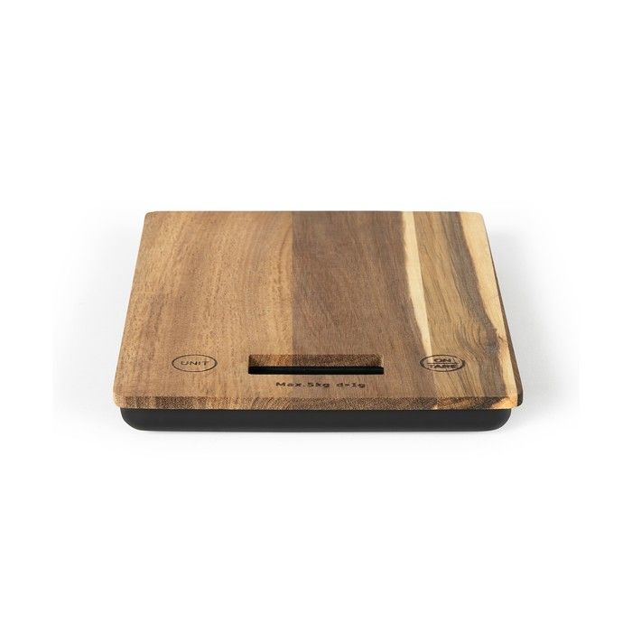 Livoo Electronic Kitchen Scale - DOM492 - 5 kg Capacity - Acacia Wood