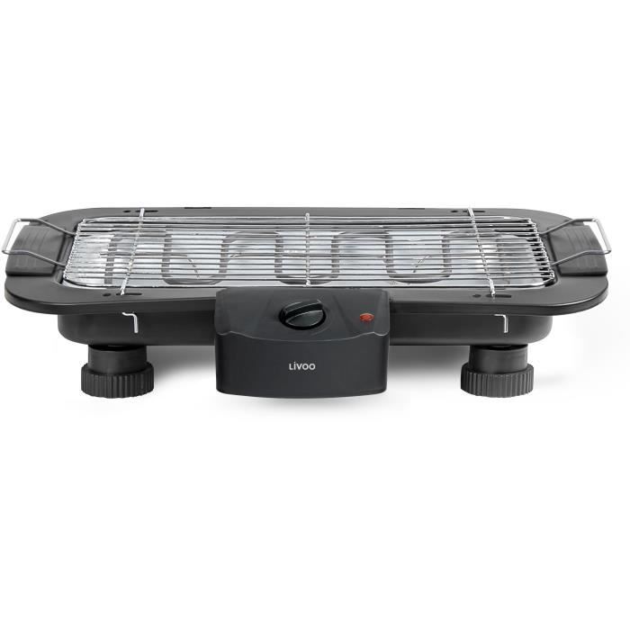 2-in-1 Electric Barbecue on Stand - LIVOO - DOM506 - 2200W - 2-in-1 - 2 Height Settings - Adjustable Thermostat