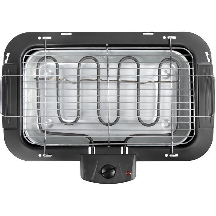2-in-1 Electric Barbecue on Stand - LIVOO - DOM506 - 2200W - 2-in-1 - 2 Height Settings - Adjustable Thermostat
