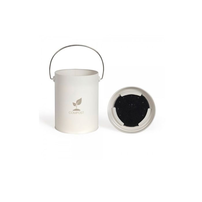 Livoo Cream Kitchen Compost Bucket 6L - MES154C