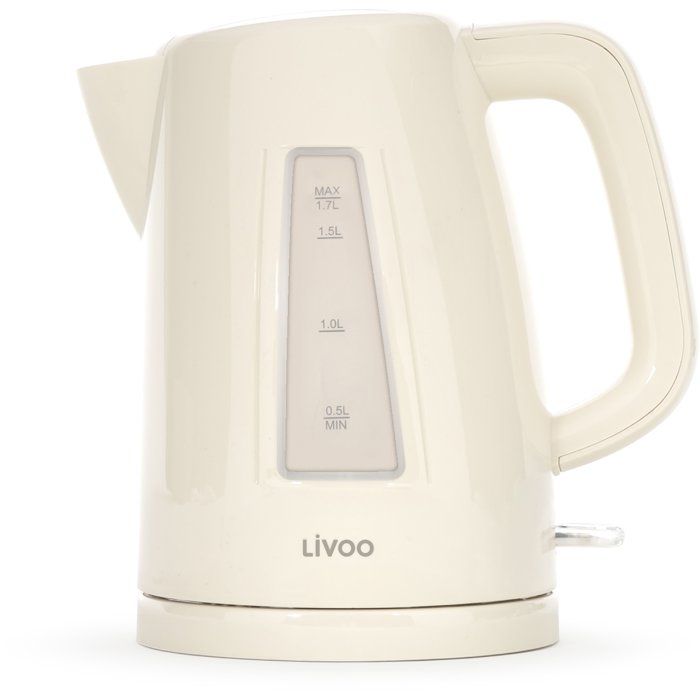 LIVOO Kettle - 2200 W - 1.7 L - 360° Swivel Base - Off-White - DOD184C