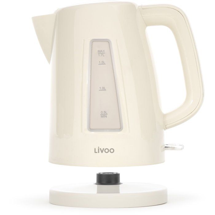 LIVOO Kettle - 2200 W - 1.7 L - 360° Swivel Base - Off-White - DOD184C