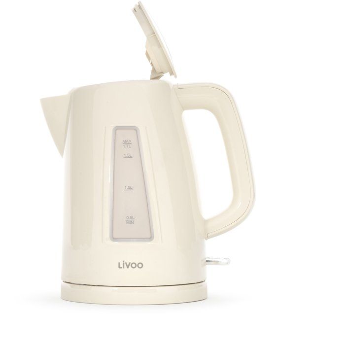 LIVOO Kettle - 2200 W - 1.7 L - 360° Swivel Base - Off-White - DOD184C