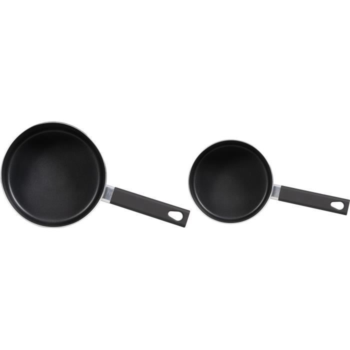 LIVOO MEP154R Set of 2 Saucepans - Non-stick, PFOA-free - Silicone Handle - Suitable for All Hobs
