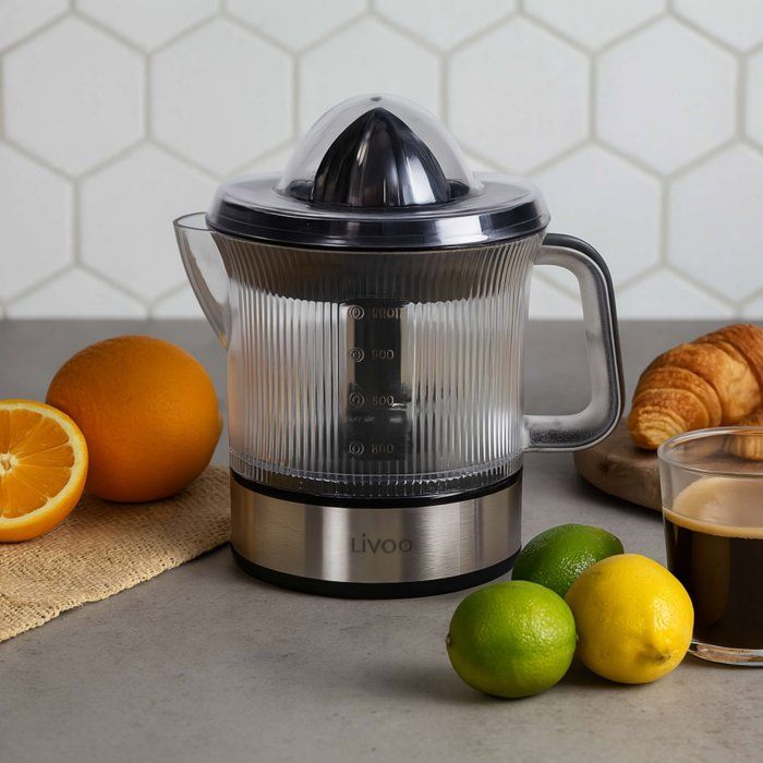 LIVOO Electric Citrus Juicer - DOD210 - 40W - Stainless Steel/ Black