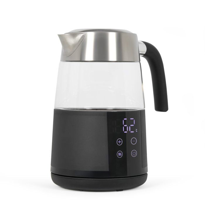 LIVOO DOD221N Digital Kettle - 1.7 L - 2200 W - 360° Swivel Base - Stainless Steel