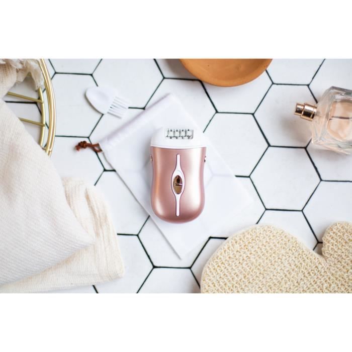 LIVOO Rechargeable Epilator - DOS167P - 32 Tweezers - 2 Speeds - 45 Min Battery Life