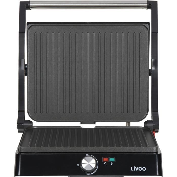 LIVOO Meat and Panini Grill - DOC223 - 2200W - Non-stick Plates - 29x23 cm