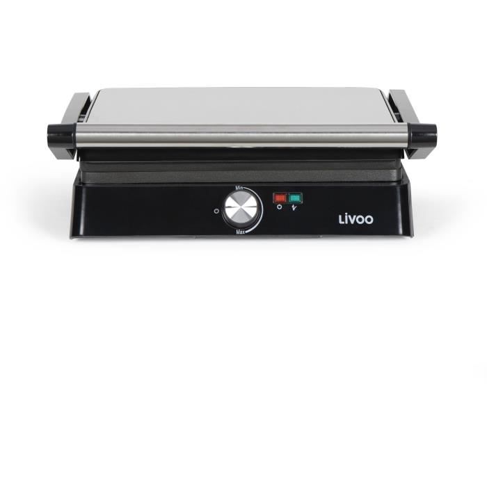 LIVOO Meat and Panini Grill - DOC223 - 2200W - Non-stick Plates - 29x23 cm