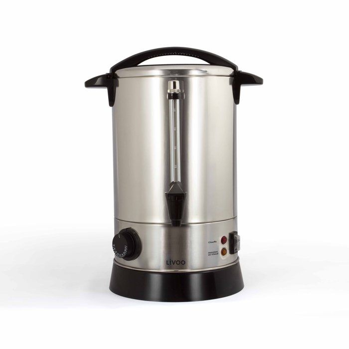 LIVOO Coffee Percolator - DOM397 - 950 W - 6.8 L - 40 Cups - Stainless Steel