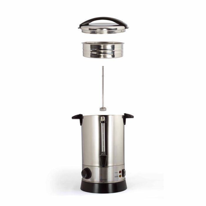 LIVOO Coffee Percolator - DOM397 - 950 W - 6.8 L - 40 Cups - Stainless Steel