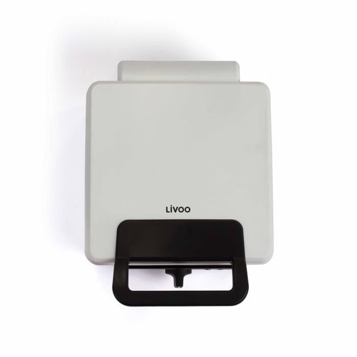LIVOO Waffle Maker - Adjustable Thermostat - 1200W - 2 Waffles - 14.5x17.5 cm DOP206