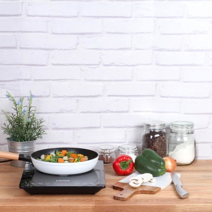 LIVOO Double Induction Hob - 22 cm - 60° to 240° - DOC236 - Black
