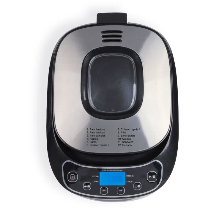 LIVOO Bread Maker - DOP218 - 550W - 12 Programs - Removable Aluminum Pan