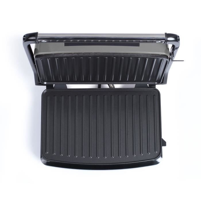 Compact grill - LIVOO - DOC232G - 750W - 2 plaques - Antiadhésif - Surface de cuisson de 23 x 15 cm - Témoins lumineux