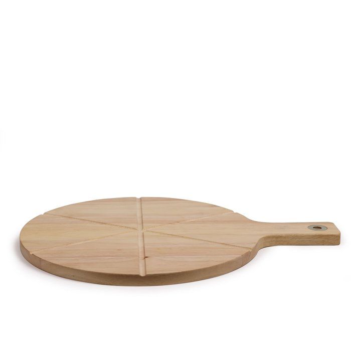 LIVOO Pizza Set - Rubberwood - 40 x 30 x 1.5 cm - Includes Pizza Cutter MES138