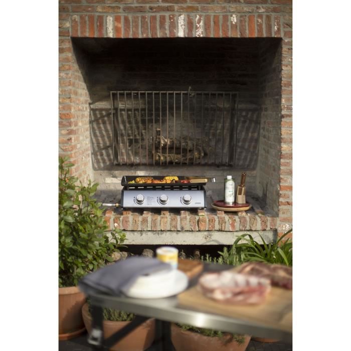 LIVOO Gas Griddle - 3 Burners - 61 x 38 cm - DOC277