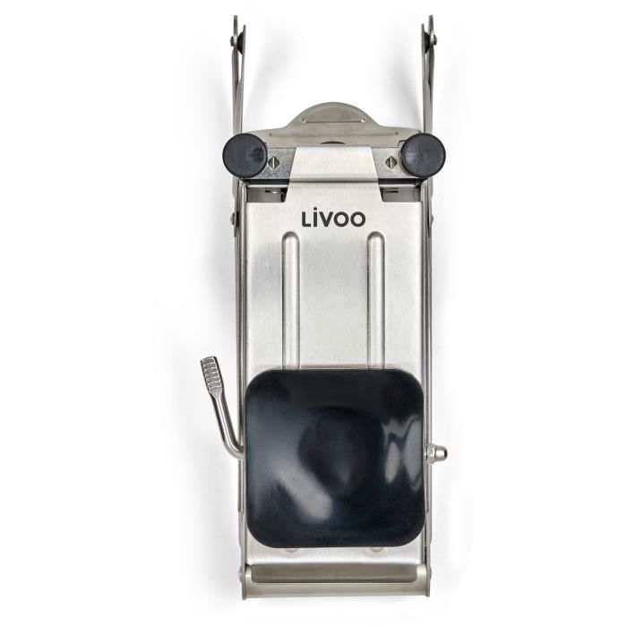 LIVOO French Fry Cutter - MEN410 - Stainless Steel - 2 Grids - Non-slip Feet and Suction Cup