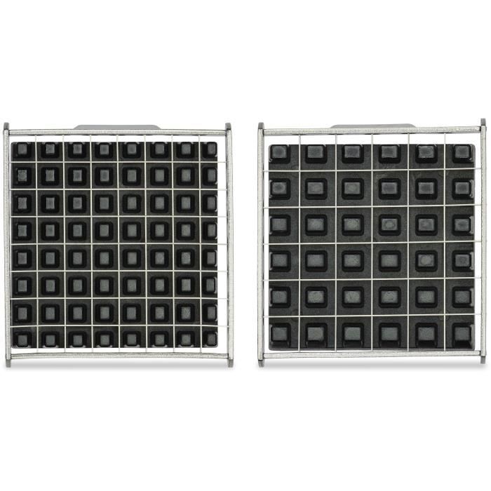 LIVOO French Fry Cutter - MEN410 - Stainless Steel - 2 Grids - Non-slip Feet and Suction Cup