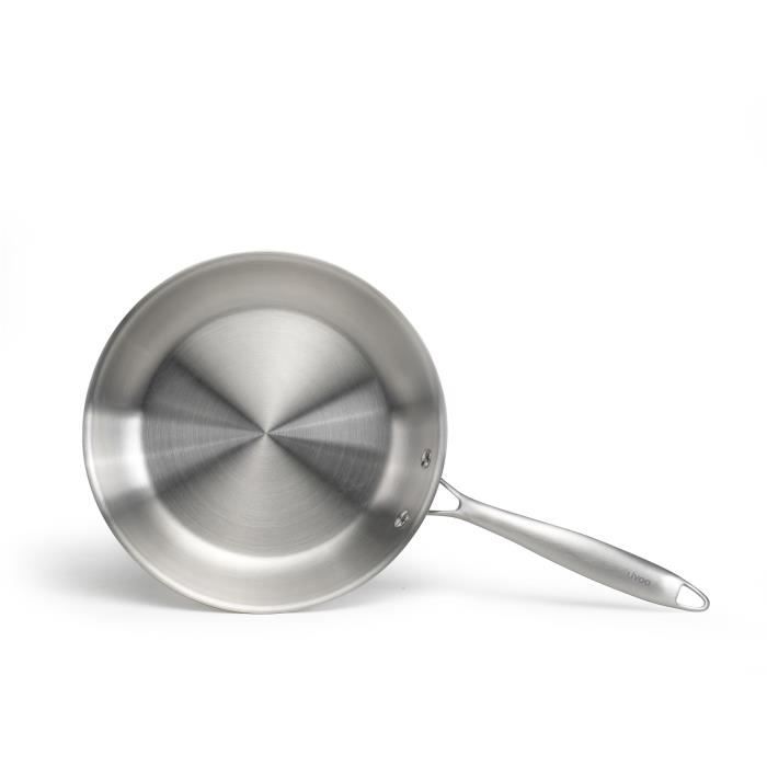 LIVOO MEP157 Frying Pan - 20 cm - Triply Stainless Steel - Suitable for all hobs including induction - Made in France