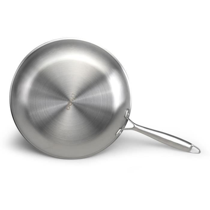 LIVOO MEP159 Frying Pan - 28 cm - Triply Stainless Steel - Suitable for all hobs including induction - Made in France