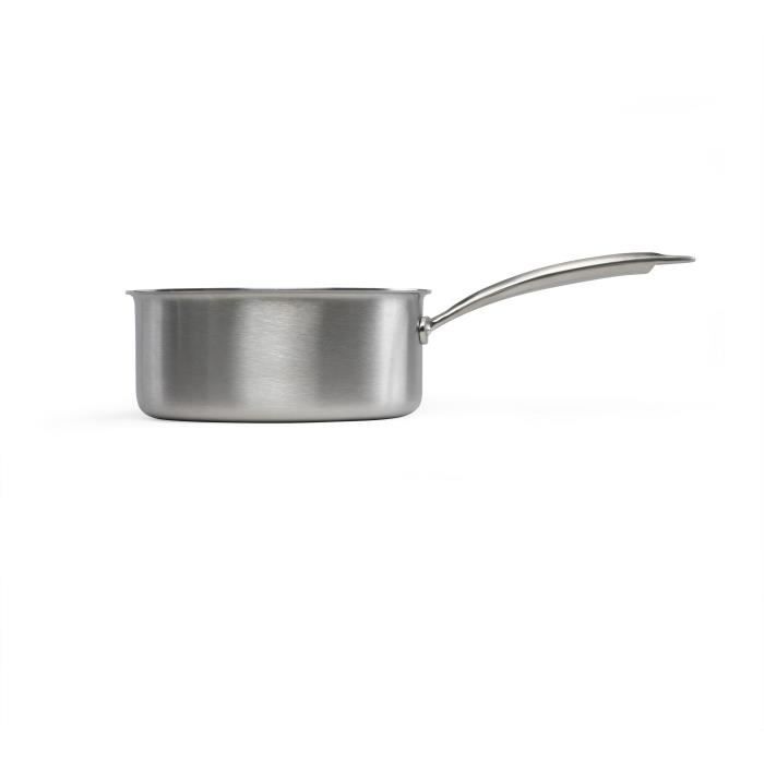 LIVOO MEP160 18 cm Brigade Stainless Steel Saucepan - Triply Stainless Steel - Suitable for All Hobs Including Induction - Made in France