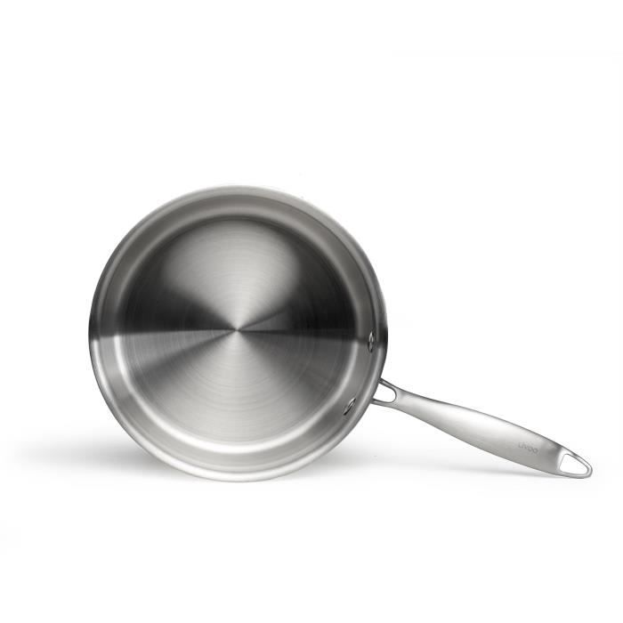 LIVOO 20 cm Brigade Stainless Steel Saucepan - MEP161 - Triply Stainless Steel - Suitable for All Hobs Including Induction - Made in France