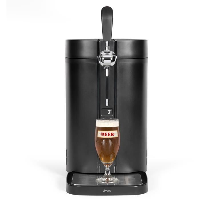 LIVOO Beer Dispenser - DOM511 - 60W - For 5 L Self-Pressurized Kegs - 3 to 12°C 30-day