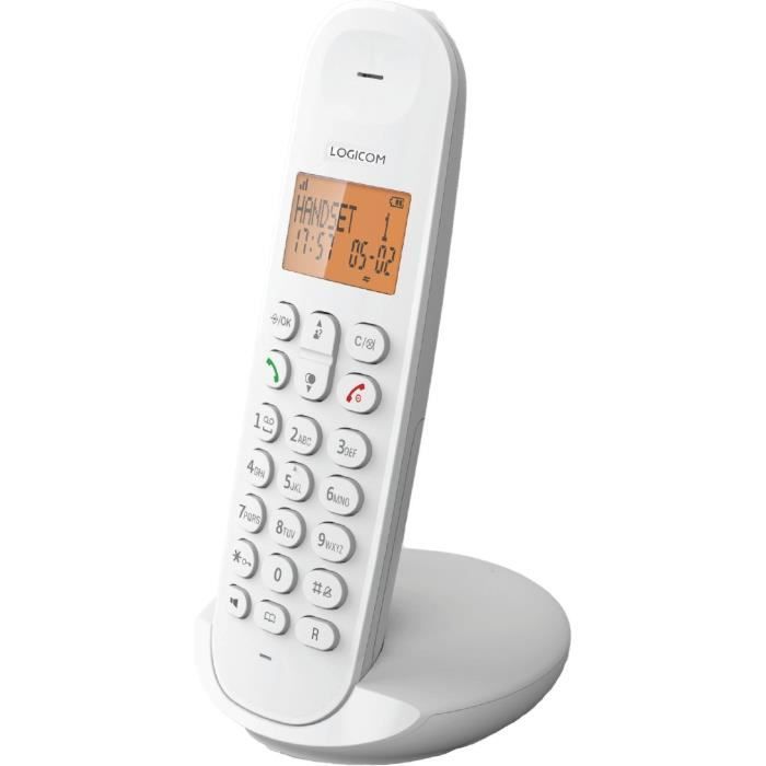 LOGICOM DECT ILOA 150 SOLO Cordless Landline Phone - White - No Answering Machine