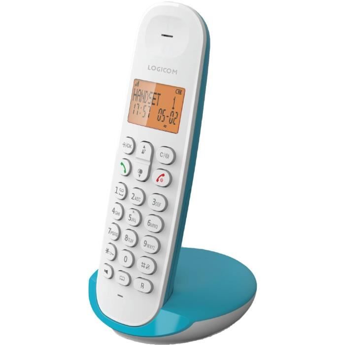 LOGICOM DECT ILOA 150 SOLO Cordless Landline Phone - Turquoise - No Answering Machine