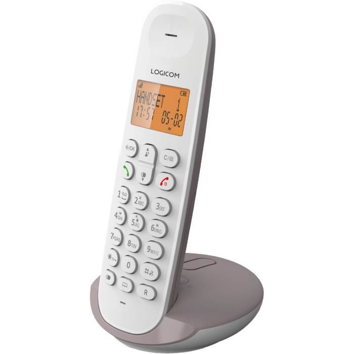 LOGICOM Cordless Phone DECT ILOA 155T SOLO Taupe with Answering Machine