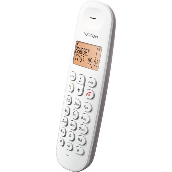 LOGICOM Cordless Phone DECT ILOA 155T SOLO Taupe with Answering Machine