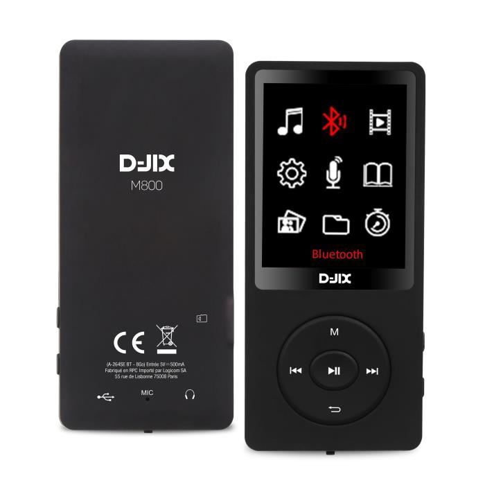 LOGICOM MP4 Player - M800 - 8GB - Bluetooth - 2.4'' - 300 mAh - USB-C