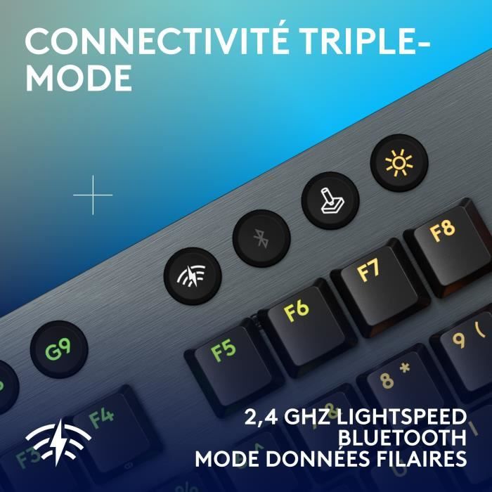 Logitech G915 TKL X Wireless Gaming Keyboard - AZERTY - Linear Switches - Black