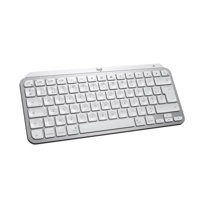 Logitech MX Keys Mini Wireless Keyboard - AZERTY - Backlit - For Mac - Light Gray