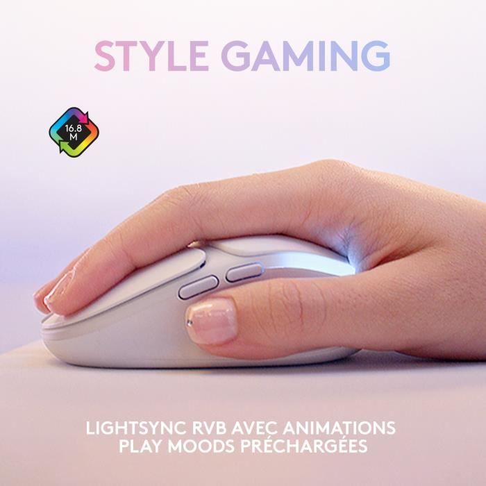 Logitech Gaming Mouse - Wireless - Lightweight - G705 - White