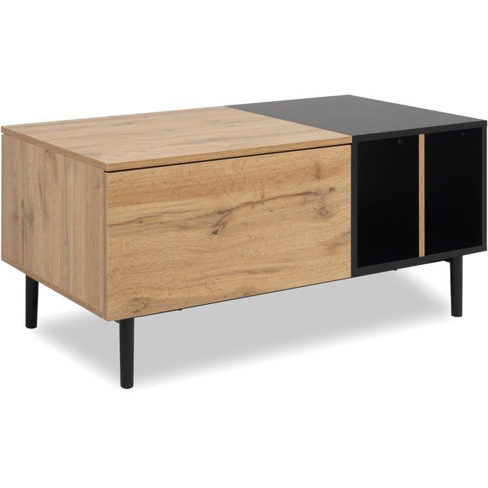 LONA Coffee Table - Rectangular - Artisan Oak/ Black - 100 x 46.5 x 55 cm