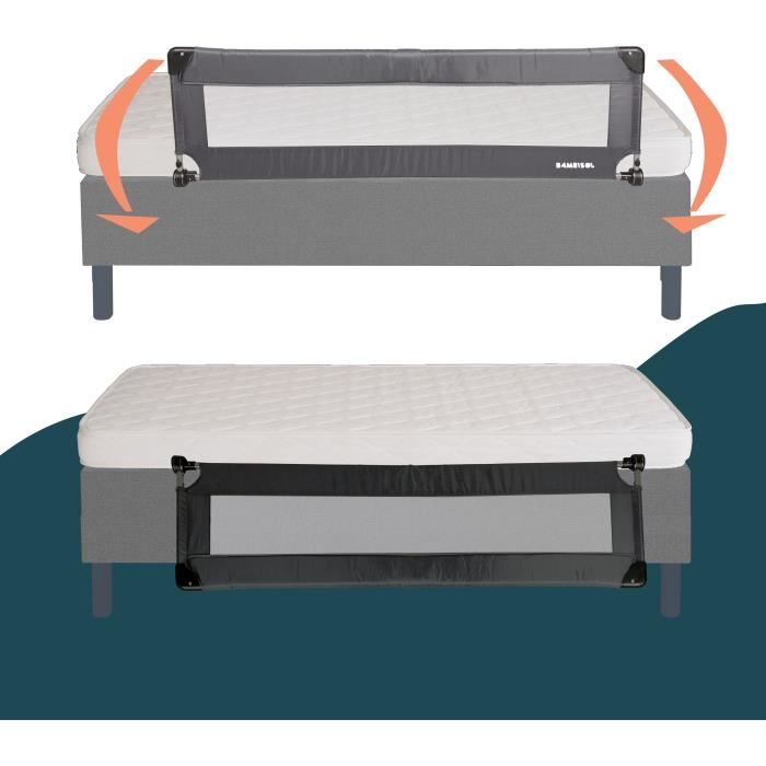 LOOPING Bed Rail BL5003G - Folding - Grey