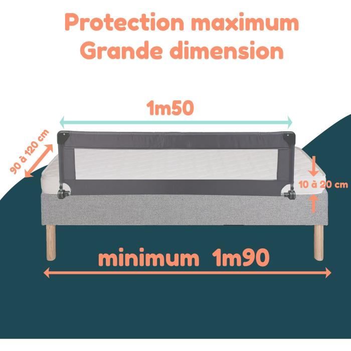 LOOPING Bed Rail BL5003G - Folding - Grey