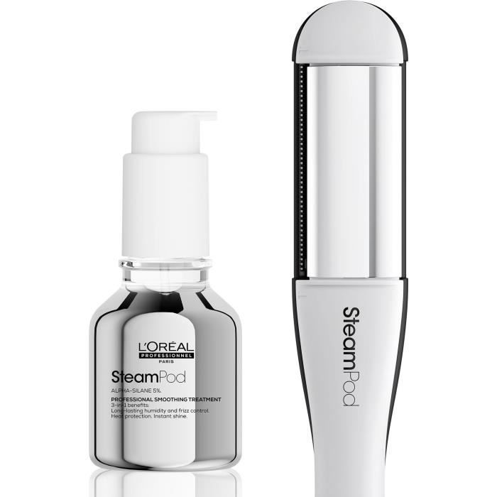 L'OREAL PROFESSIONNEL SteamPod 4 - Professional Steam Straightener and Curler - 3 Temperature Settings