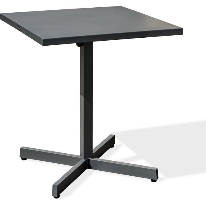 CITY GARDEN Louise Garden Side Table - Anthracite - Folding Steel Top - 70 x 70 cm