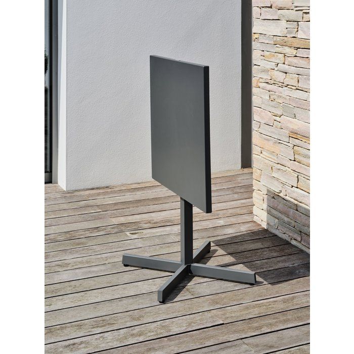 CITY GARDEN Louise Garden Side Table - Anthracite - Folding Steel Top - 70 x 70 cm