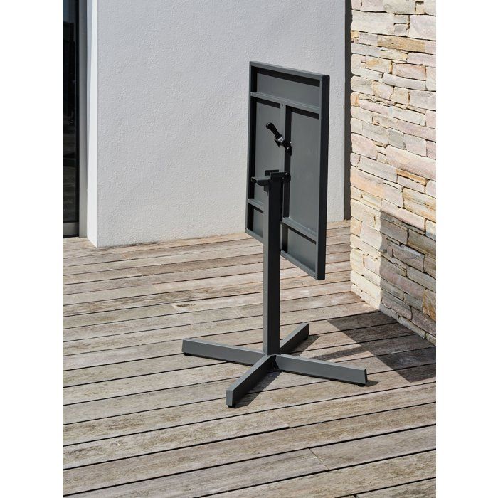 CITY GARDEN Louise Garden Side Table - Anthracite - Folding Steel Top - 70 x 70 cm