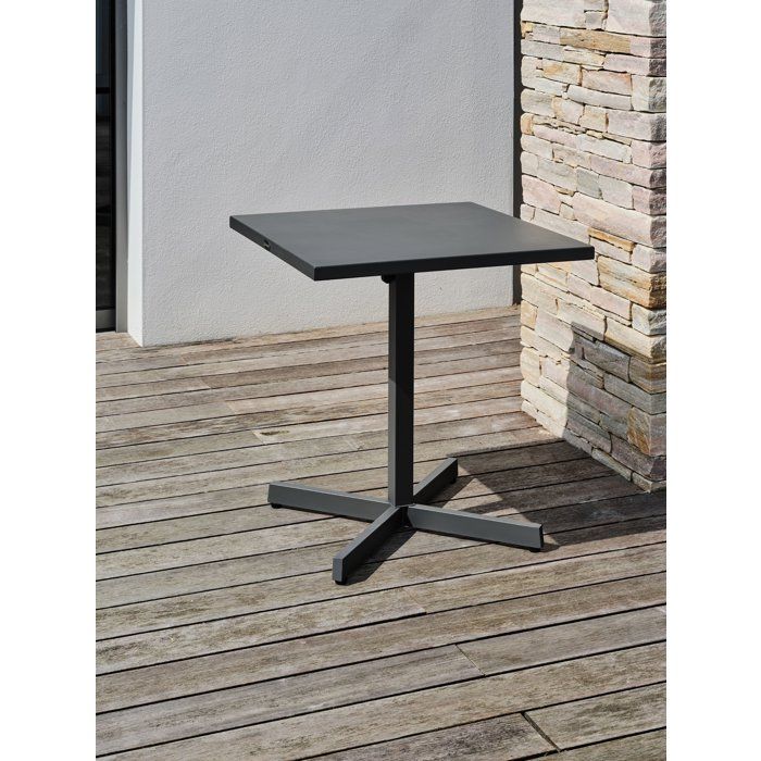 CITY GARDEN Louise Garden Side Table - Anthracite - Folding Steel Top - 70 x 70 cm