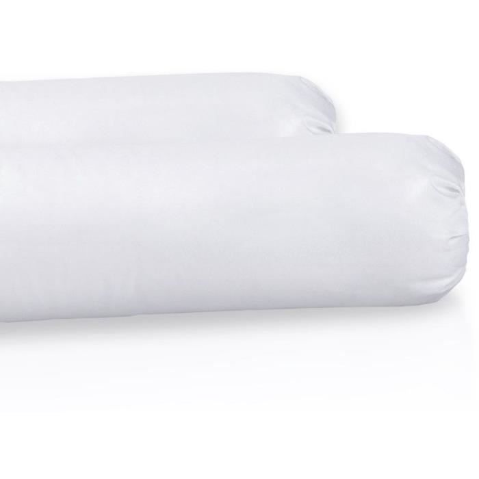 LOVELY HOME Bolster Protector - 140 x 45 cm - 100% Cotton - 170 g/m² - White G/M2
