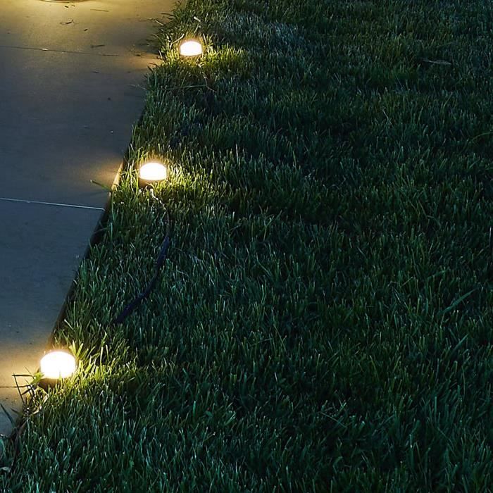 LUMISKY SOLIRAY Set of 10 Mini Solar-Powered Stake Lights - 12 m - Warm White LED - Path Lighting