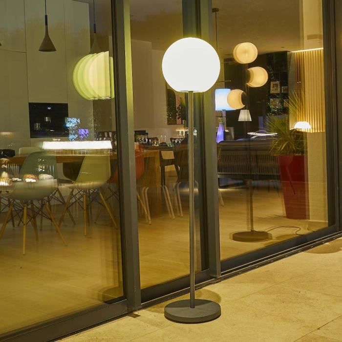 LUMISKY Floor Lamp - LUNY TALL - H150 cm - Scandinavian Design - Metal Base - Warm White/Cool White LED
